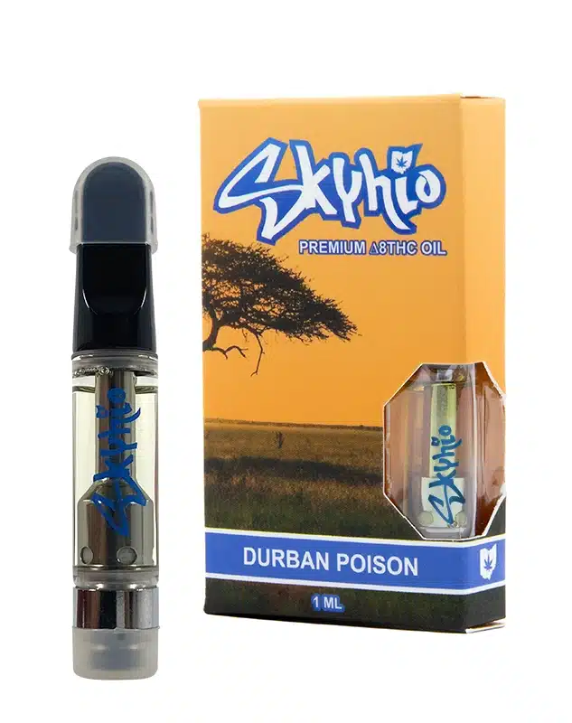Delta 8 THC Vape Cartridge - Durban Poison - Strain: Durban Poison