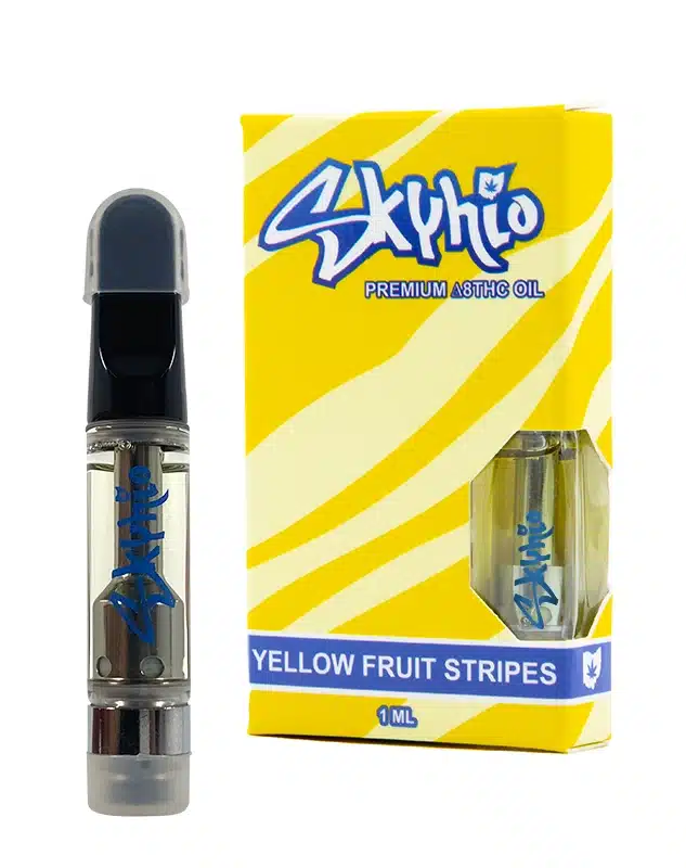 Delta 8 THC Vape Cartridge - Yellow Fruit Stripes (CDT) - Strain: Yellow Fruit Stripes (CDT)