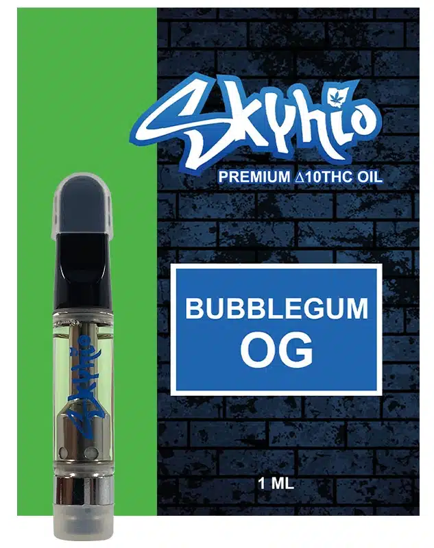 Delta 10 THC Vape Cartridge - Bubblegum OG - Strain: Bubblegum OG