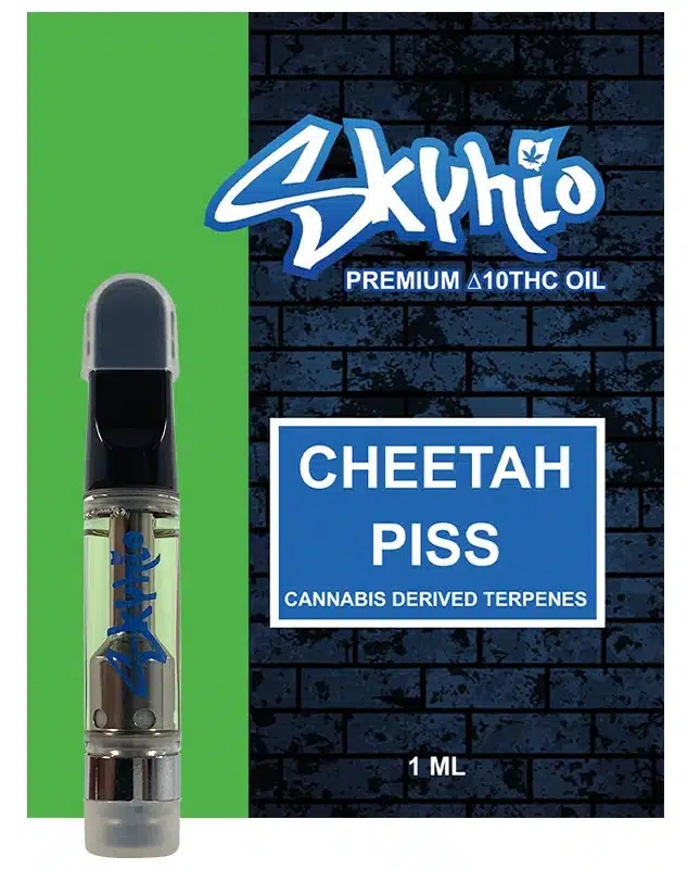 Delta 10 THC Vape Cartridge - Cheetah Piss - Strain: Cheetah Piss